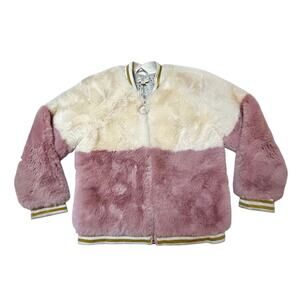 EGG Faux Fur Bomber Jacket Size 12